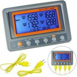 AZ Instruments 88598 AZ K Tipi Sıcaklık Kayıt Cihazı 4 Kanallı Datalogger