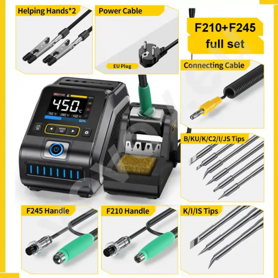 Fnirsi DWS-200 F210-F245 Lehimleme İstasyonu Full Set Fnirsi DWS-200 F210-F245 Lehimleme İstasyonu Full Set
