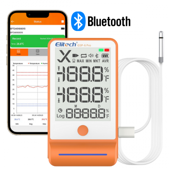Elitech GSP-6 Pro Akıllı Sıcaklık ve Nem Kaydedici Elitech GSP-6 Pro Akıllı Sıcaklık ve Nem Kaydedici