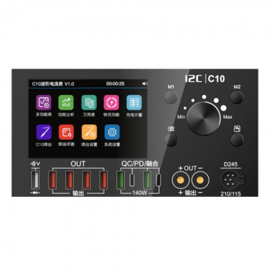 i2C C10 Ultra Yüksek Hassasiyetli Dijital Dalga Formu Ampermetresi ve Havya İstasyonu i2C C10 Ultra Yüksek Hassasiyetli Dijital Dalga Formu Ampermetresi ve Havya İstasyonu