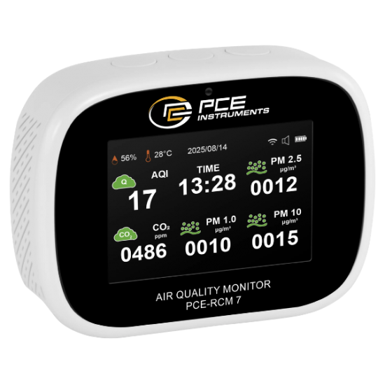 PCE-RCM 7 Profesyonel Çok Parametreli İç Ortam Analizörü PM1, PM2.5, PM10, CO₂, HCHO, TVOC Ölçüm PCE-RCM 7 Profesyonel Çok Parametreli İç Ortam Analizörü PM1, PM2.5, PM10, CO₂, HCHO, TVOC Ölçüm