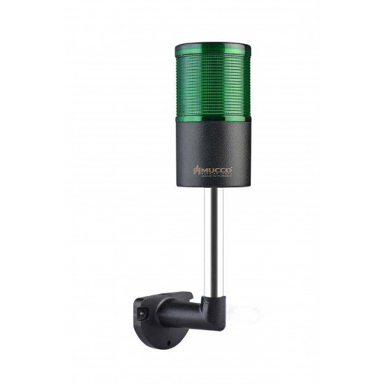 MUCCO SNT-7013-S1-2-L-10U Sabit-yeşil 12-24v Ac/dc, 1 Katlı Işıklı Kolon Duvara Montaj 10cm Ayaklı