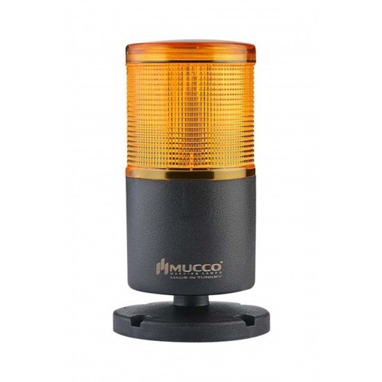 MUCCO SNT-7013-S1-3 1 Katlı Flaşör Sabit Buzzer Işıklı Kolon 12-24v Ac/dc Snt7013fb1 Sarı