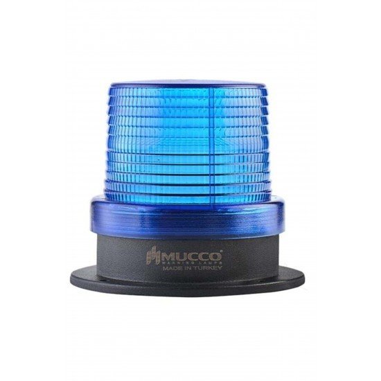 MUCCO SNT-910-B-4 90 Çap 5 Işık Modu 10 Melodili Smd Ledli Buzzerlı 12-24v Ac/dc Mavi Tepe Lambası