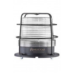 MUCCO SNT-915-KFS-5 90 Çap 5 Işık Modu 10 Melodili Power Ledli Buzzerlı 12-24v Ac/dc Kafesli Beyaz Tepe Lambası