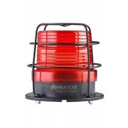 MUCCO SNT-925-B-KFS-1 90 Çap 5 Işık Modu Power Ledli 85-250v Ac/dc Kafesli Kırmızı Tepe Lambası