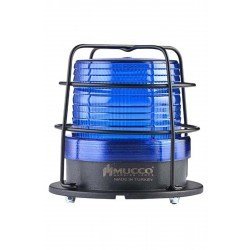 MUCCO SNT-925-KFS-4 90 Çap 5 Işık Modu Power Ledli 85-250v Ac/dc Kafesli Mavi Tepe Lambası