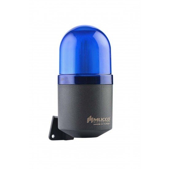 MUCCO SNT-K712-4 Mavi 4 Ayrı Işık Modlu 16 Melodili Üniversal Işıklı Korna 40-250v Ac/dc