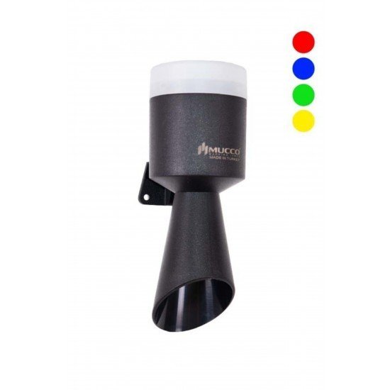 MUCCO SNT-MB72-RGB Rgb Led Teknolojisi Ile Duvara Montaj Işıklı Mini Rgb Borulu Korna 40-250v Ac/dc