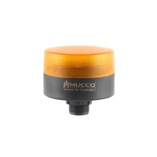 MUCCO SNT-MS715-S-3 70 Çap Sabit Buzzerlı 24v/dc Mini Somun Bağlantılı Sarı Tepe Lambası