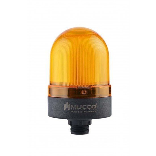 MUCCO SNT-S715-S-3 70 Çap Flaşör Buzzerlı 24v/dc Somun Bağlantılı Sarı Tepe Lambası