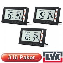 LYK STH mini 3 ADET Sıcaklık ve Nem Ölçer