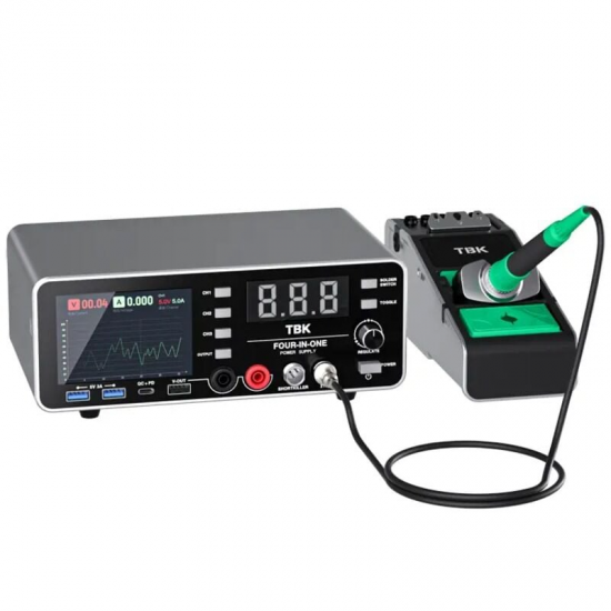 TBK-219 4'ü 1 Arada DC Güç Kaynağı ve C210 Kalem Havya İstasyonu 20V 5A TBK-219 4'ü 1 Arada DC Güç Kaynağı ve C210 Kalem Havya İstasyonu 20V 5A