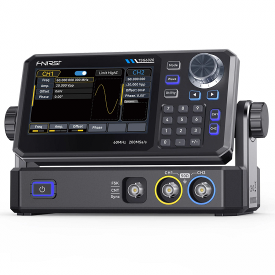 FNIRSI TSG6020 2 Kanallı 60MHz 200MSa/s Fonksiyon Sinyal Jeneratörü
