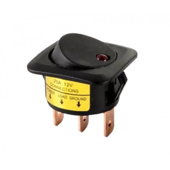 LEDLİ ON-OFF ANAHTAR 3P 25 AMP 12V DC