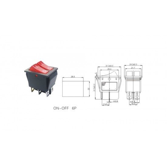 İkili Işıklı Anahtar KCD2-2101
