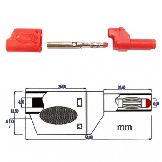 Banana Jak Korumalı Tip 4mm CX-2074