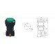Atari Butonu 24mm 12V LEDli Kafa 32mm