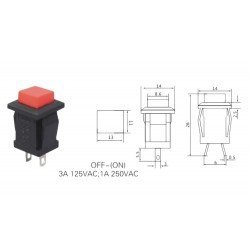 BUTON PLASTİK YAYLI 2P PBS15B