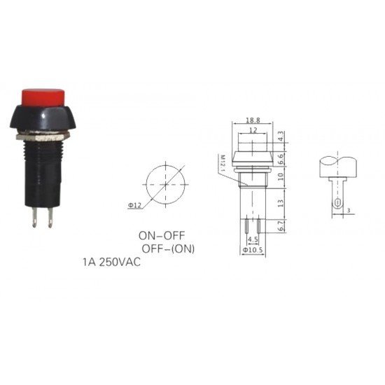 Buton Ø12mm Kalıcılı