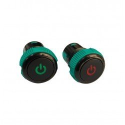 IPS19-10T 19mm Plastik LED'li Yaylı Power simgeli Buton