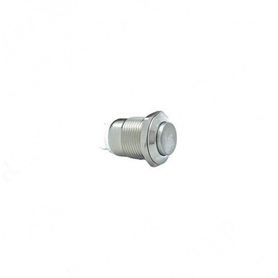 E12 12MM METAL IŞIKSIZ YAYLI BUTON - ÇIKIK KAFA - 1NO - IP67