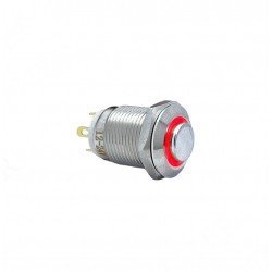 12MM YAYLI LEDLİ METAL BUTON - 1NO - IP67
