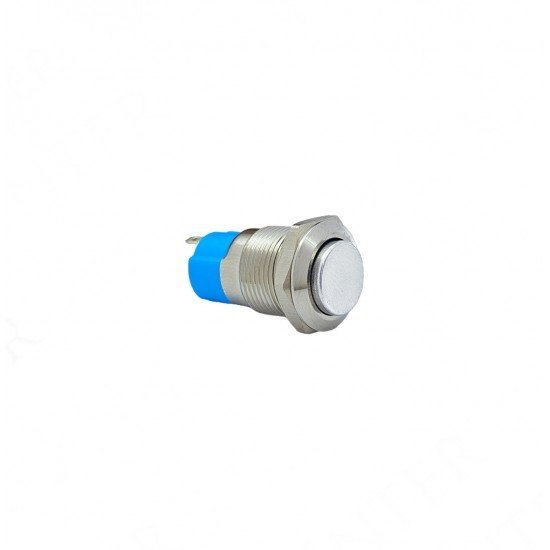 E12A 12MM METAL IŞIKSIZ KALICILI BUTON - ÇIKIK KAFA - 1NO - IP67