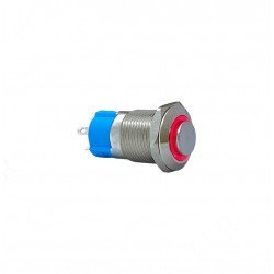 12MM KALICILI LEDLİ METAL BUTON - 1NO - IP67