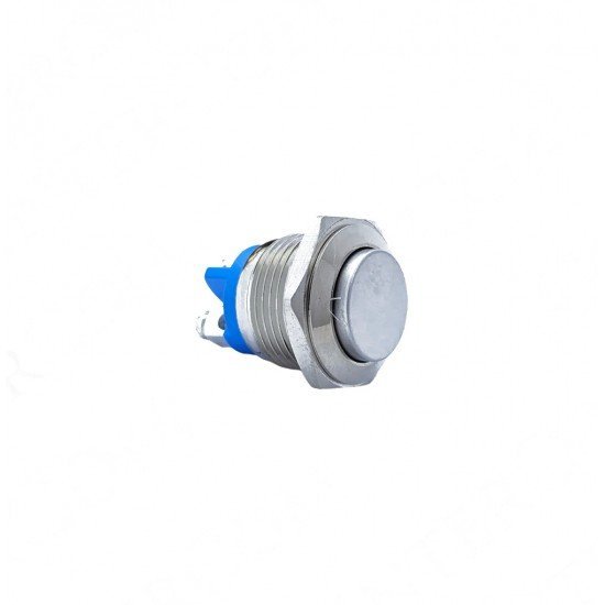 E40 16MM METAL IŞIKSIZ YAYLI BUTON - ÇIKIK KAFA - 1 NO - IP67