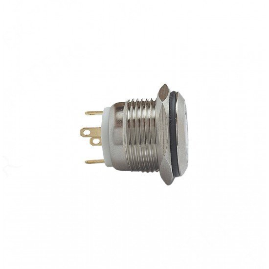 E38 16MM METAL BUTON YAYLI 12-24V TURUNCU LED 1NO