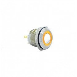 E38 16MM METAL BUTON YAYLI 12-24V TURUNCU LED 1NO
