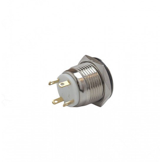 E39 16MM METAL BUTON YAYLI 12-24V BEYAZ LED 1NO