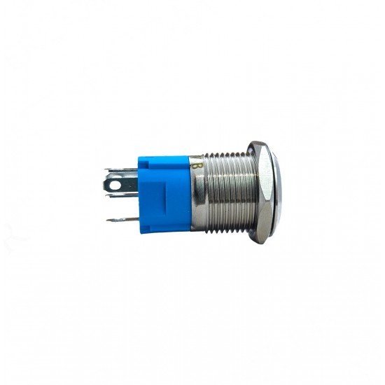 E39-1 16MM METAL BUTON YAYLI 12-24V BEYAZ LED 1NO/1NC