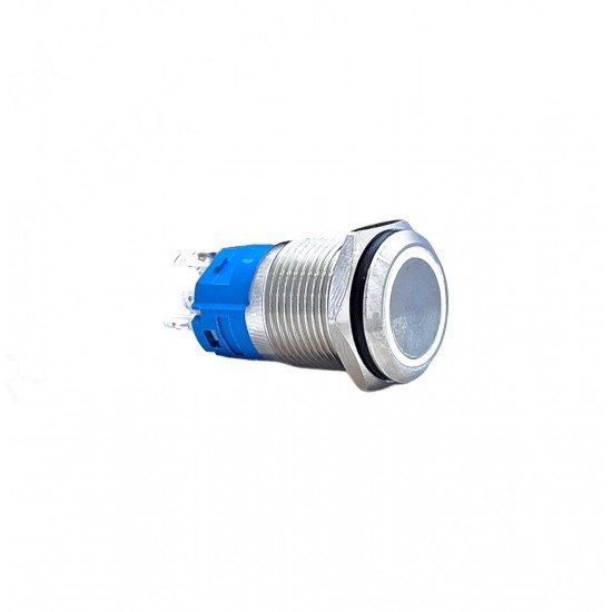 E39-1 16MM METAL BUTON YAYLI 12-24V BEYAZ LED 1NO/1NC