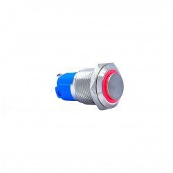 E19 16MM METAL BUTON KALICILI 12-24V KIRMIZI LED 1NO/1NC