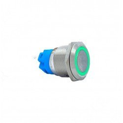 E58 19MM METAL BUTON YAYLI 12-24V YEŞİL LED 1NO/1NC