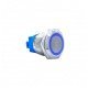 E57 19MM METAL BUTON YAYLI 12-24V MAVİ LED 1NO/1NC