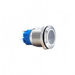 E59 19MM METAL BUTON YAYLI 12-24V BEYAZ LED 1NO/1NC
