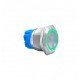 E70 22MM METAL BUTON YAYLI 12-24V YEŞİL LED 1NO/1NC