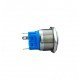 E73 22MM METAL BUTON KALICILI 12-24V YEŞİL LED 1NO/1NC
