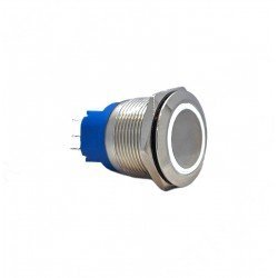 E88 22MM METAL BUTON KALICILI 12-24V BEYAZ LED 1NO/1NC