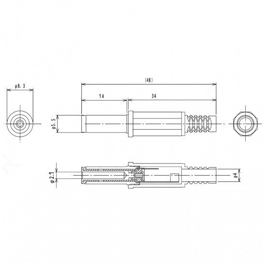 DC Jak 2.1mm Uzun