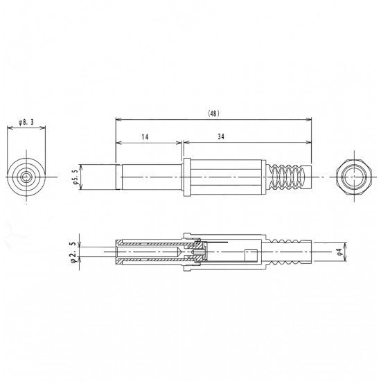 DC Jak 2.5mm Uzun