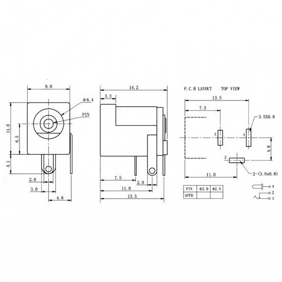 DC Jak Şase 2.5mm