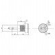 DC Jak 2.1mm Korumalı Ø8mm