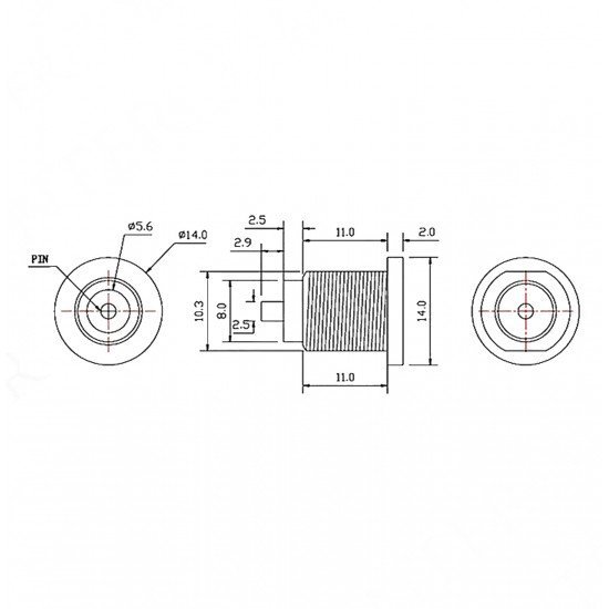 DC Jak 2.1mm İçi Metal Ø12mm