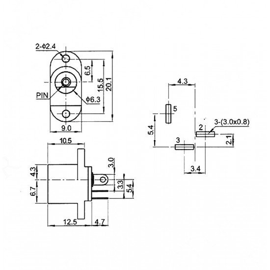 DC Jak 2.1mm Kulaklı Tip
