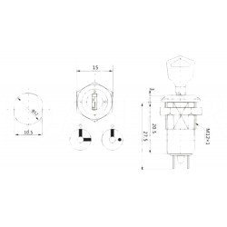 Anahtarlı Switch 0-1 Yeni KS-01-101C