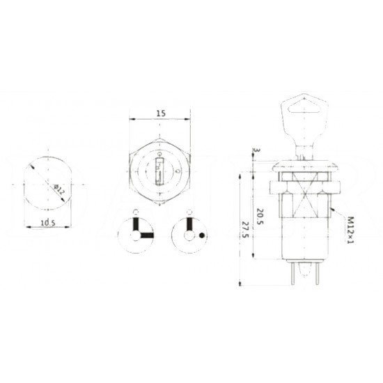 Anahtarlı Switch 0-1 Yeni KS-01-101C
